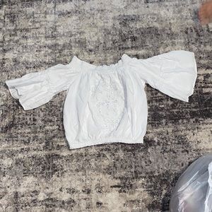 White designed blouse